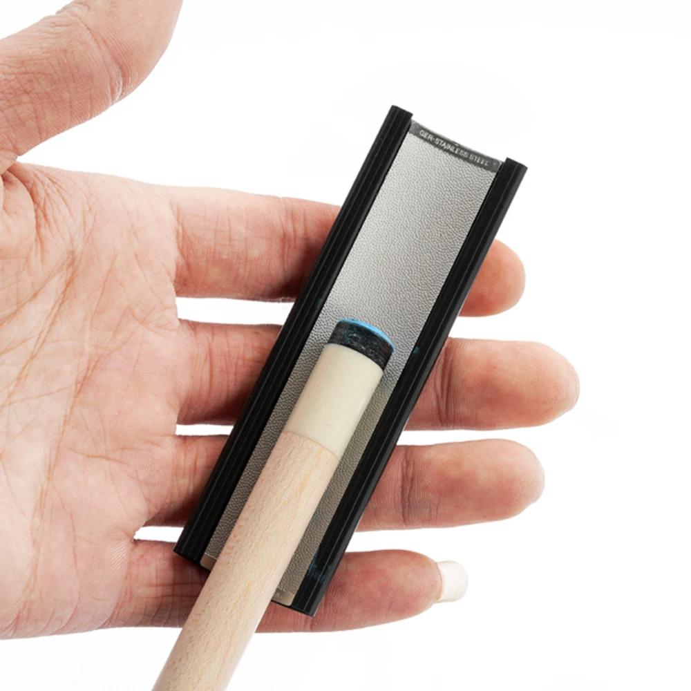 

KONLLEN Cue Tip Repair Tool Stainless Steel Metal Pool Cue Tip Shaper Burnisher File Repair Pool Cue Care Billiard Accessories