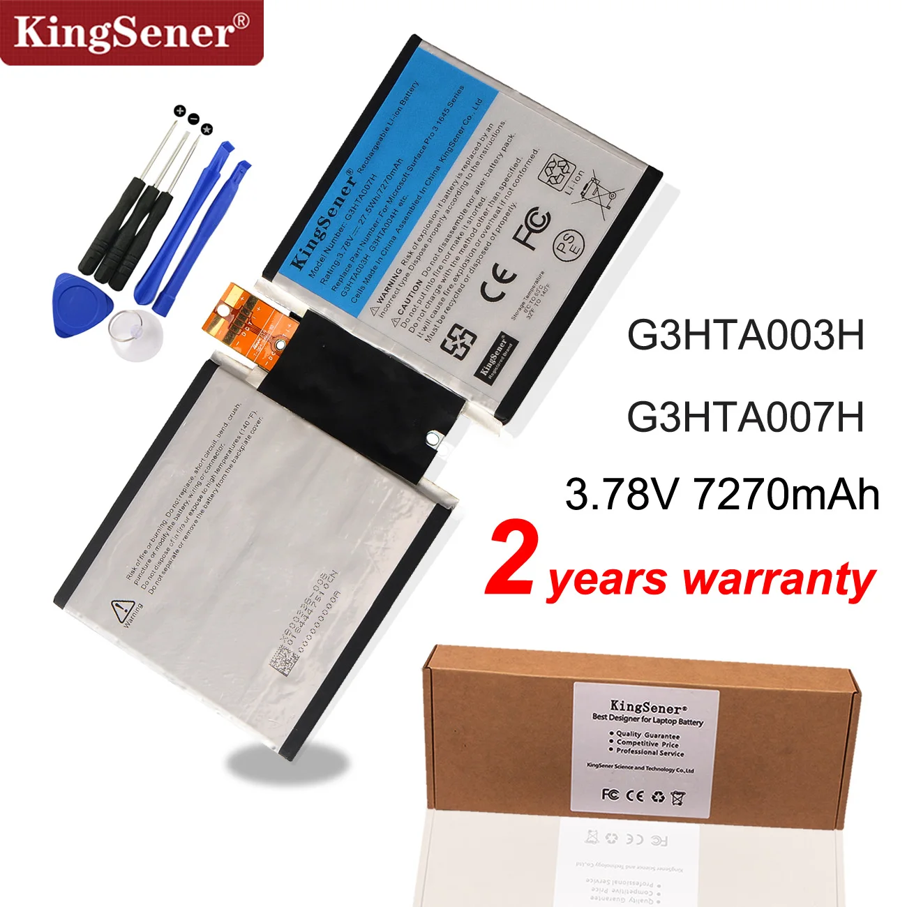 Kingsener G3hta003h G3hta007h Bateria do Portátil para Microsoft Surface 1645 Séries Tablet pc G3hta004h 27. 5wh 7270mah Livre Ferramentas Baterias p/ laptop
