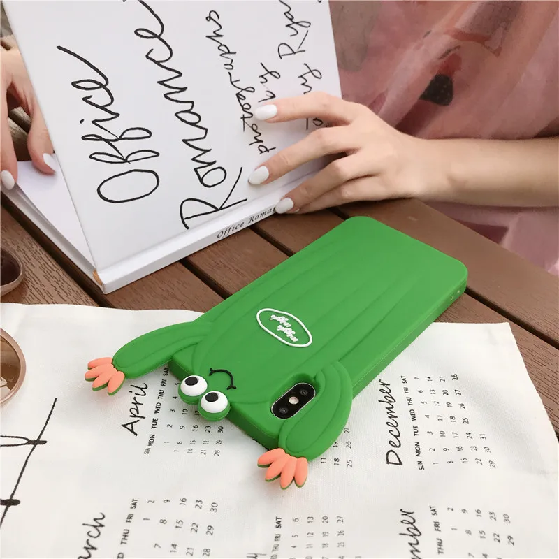 

Delicious 3D Cartoon ketchup fried churros cactus anti-drop silicone soft cover for iphone 11pro MAX XS XR 7 8plus X phone cases