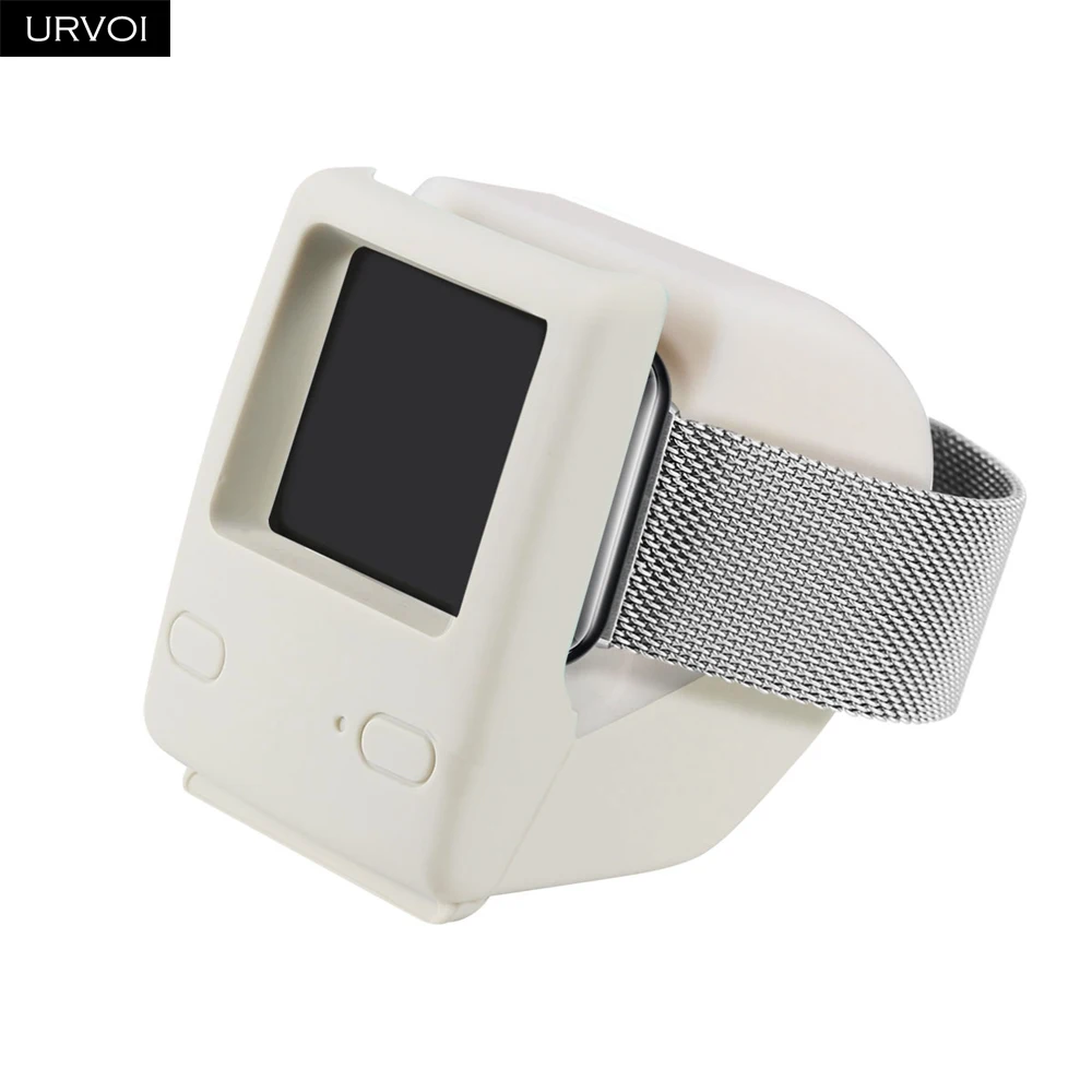 URVOI держатель для apple watch series 4 3 2 1 Подставка для часов 4 тумбочка для ремонта ПК домашняя зарядная док-станция для Macintosh дизайн - Цвет: Vintage White