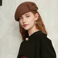 2021 autumn stewardess hat painter hat female winter warm wool hat camel new wool beret fast delivery manufacturer wholesale
