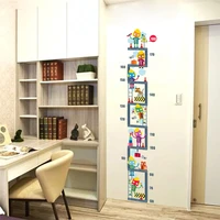 creative robots growth chart wall stickers for boys room bedroom decoration cartoon mural art diy home decals kids gift