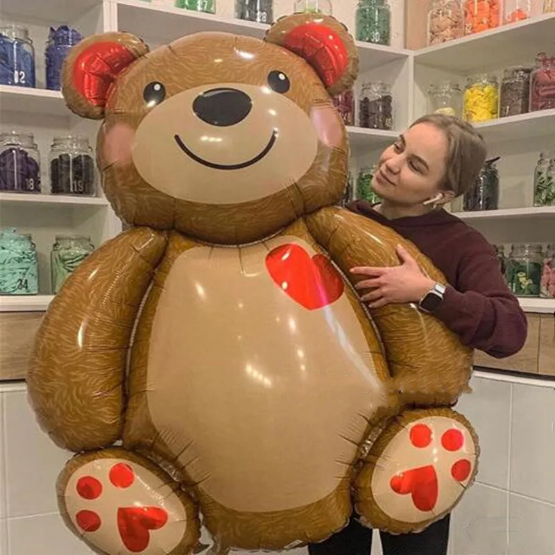 

2pcs 91*65cm love bear aluminum film balloon cartoon bear children birthday party wedding decoration baby shower balloon party