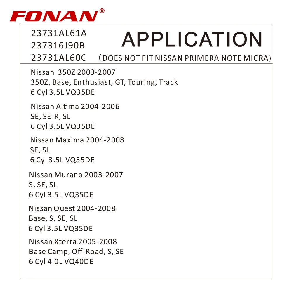 Комплект 3 датчика положения коленчатого вала для Nissan 350Z Altima Maxima Murano Quest 6 Cyl 3.5L VQ35DE
