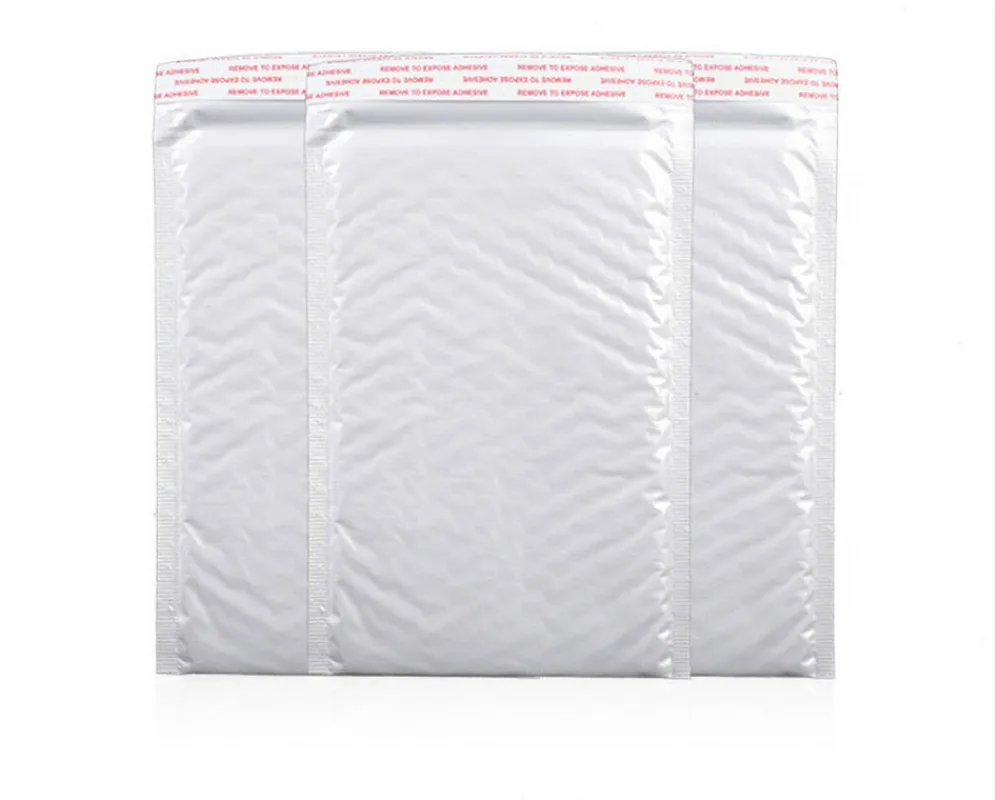 Plastic White Foam Envelope Bag Mailers Padded Shipping with Bubble Mailing Gift Wrap Packaging Bags 50pc 13*21cm |