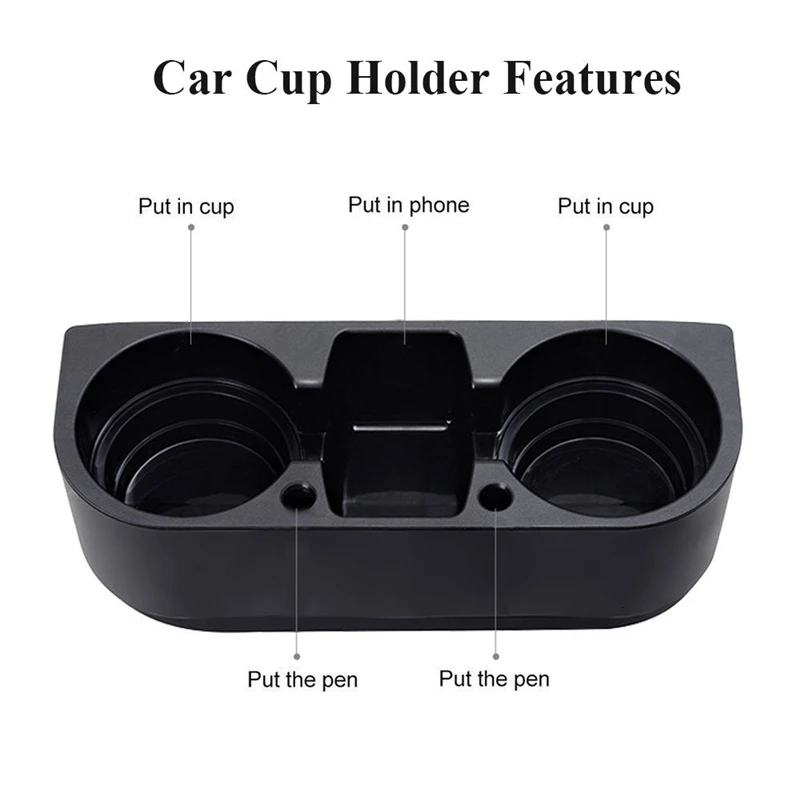 

Multifunctional Seat Drink Holder, Three-in-one Car Cup Holder, Water Cup, Mobile Phone Storage Box Car Accessories Interior