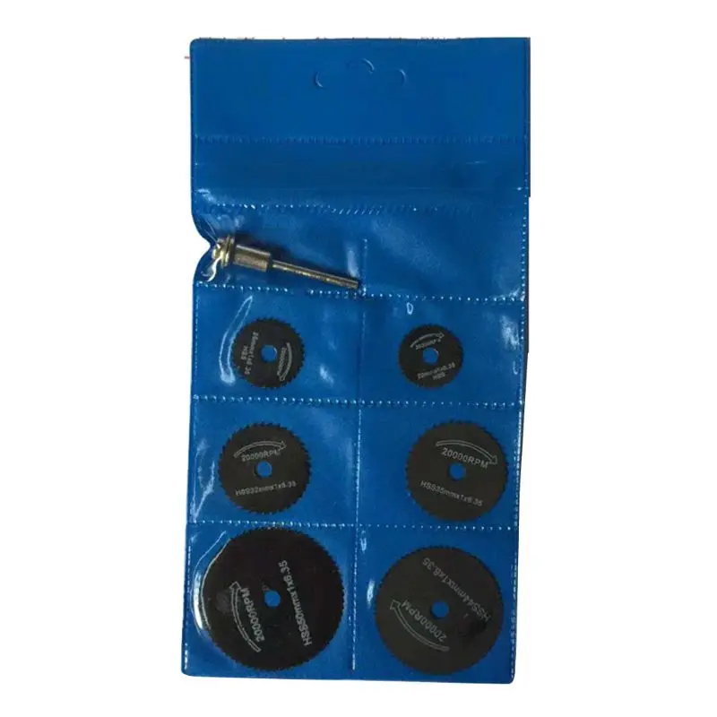 

7Pcs Mini High-speed Steel Saw Web HSS Cutting Blade Electric Grinding extension rod Accessories