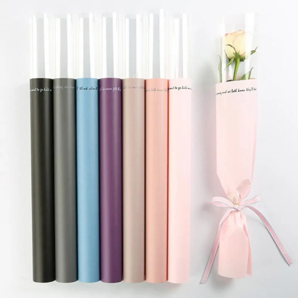 

Practical 1 Bag Durable Bouquet Florist Flower Packaging Bag Paper Single Rose Packaging Bag Wear-resistant for Gift Shop