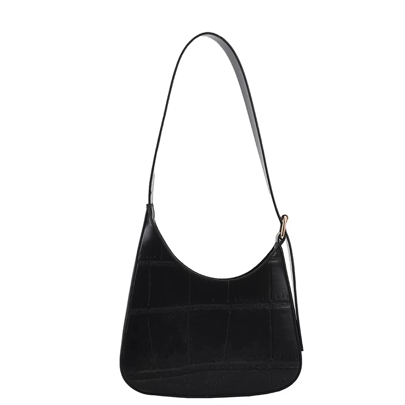 

Small Stone Pattern Underarm Bag PU Leather Shoulder Bags for Women 2021 Summer Simple Handbags and Purses Female Brand Totes