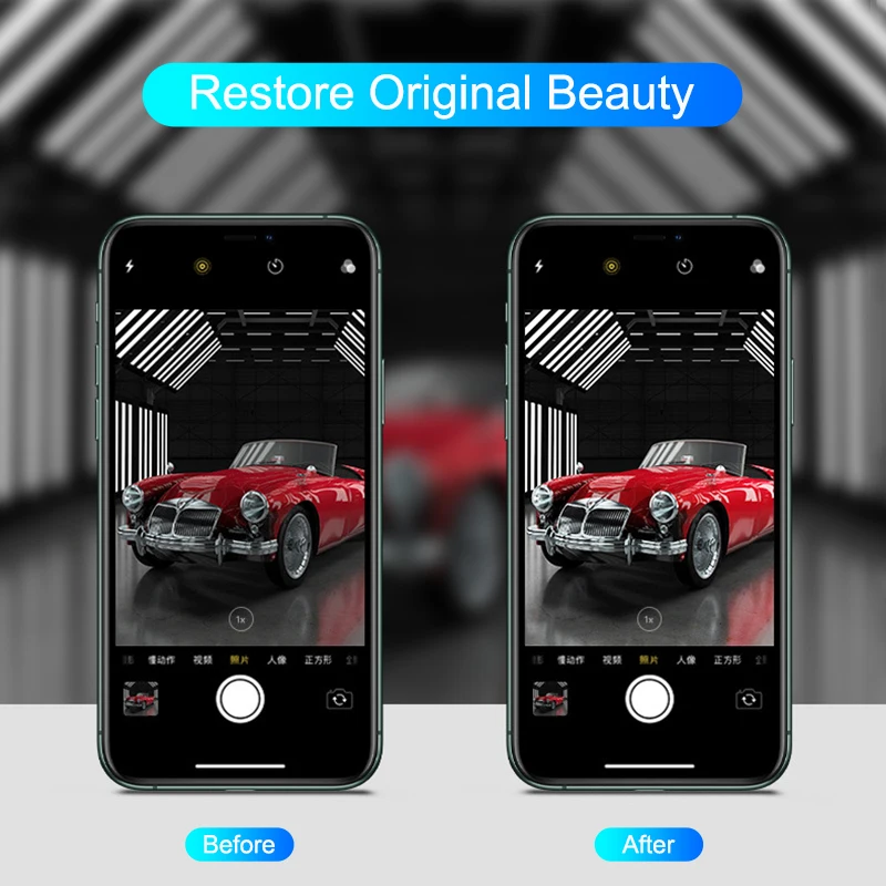 Защитное кольцо для экрана из стекла и объектива iPhone 11 Pro Max алюминиевый чехол