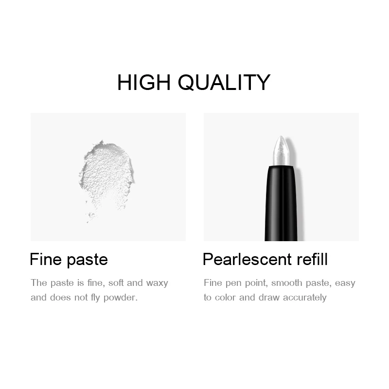 Ручка для теней век Kiss Beauty автоматическая Вращающаяся ручка шелкопряда