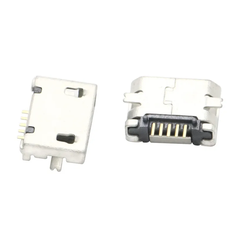 50 шт./лот гнездо Micro USB 5P 5-контактный патч SMD 2-футовая фиксированная ножка 5 9 SMT с