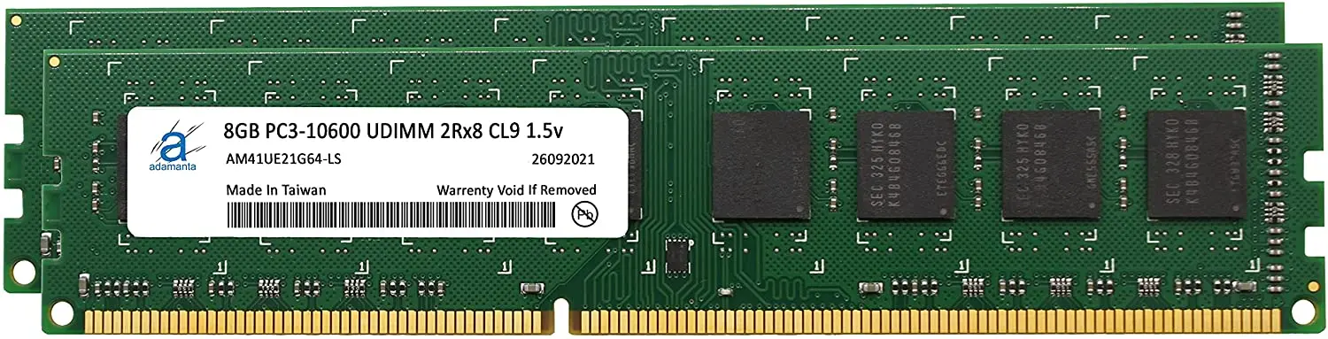 

Adamanta 16GB (2x8GB) DDR3 1333MHz PC3-10600 Unbuffered Non-ECC UDIMM 2Rx8 1.5v CL9 Desktop Memory Upgrade DRAM RAM