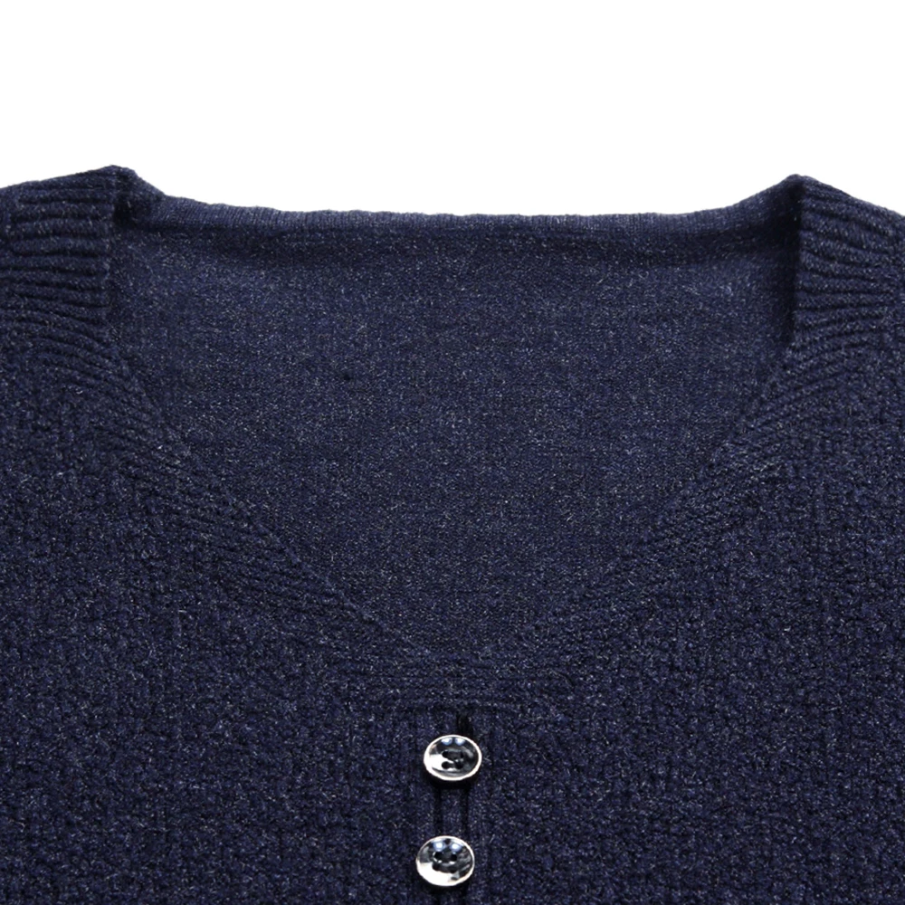 

2021 Casual Button Knitted V Neck Sweater Men Pullover Clothing Fashion Tops Clothes Knit Solid Mens Sweaters Pullovers 81305