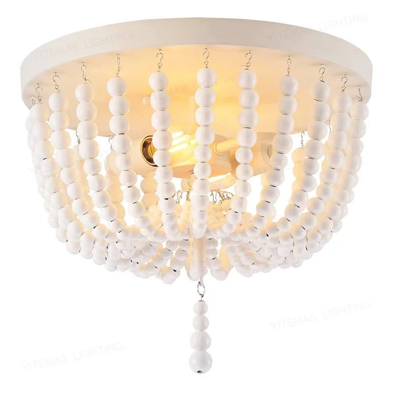 Американский потолочный светильник в стиле фермерского дома с деревянными