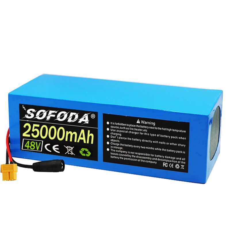 Аккумуляторная батарея 48 В 25 Ач аккумулятор 18650 для электрического велосипеда