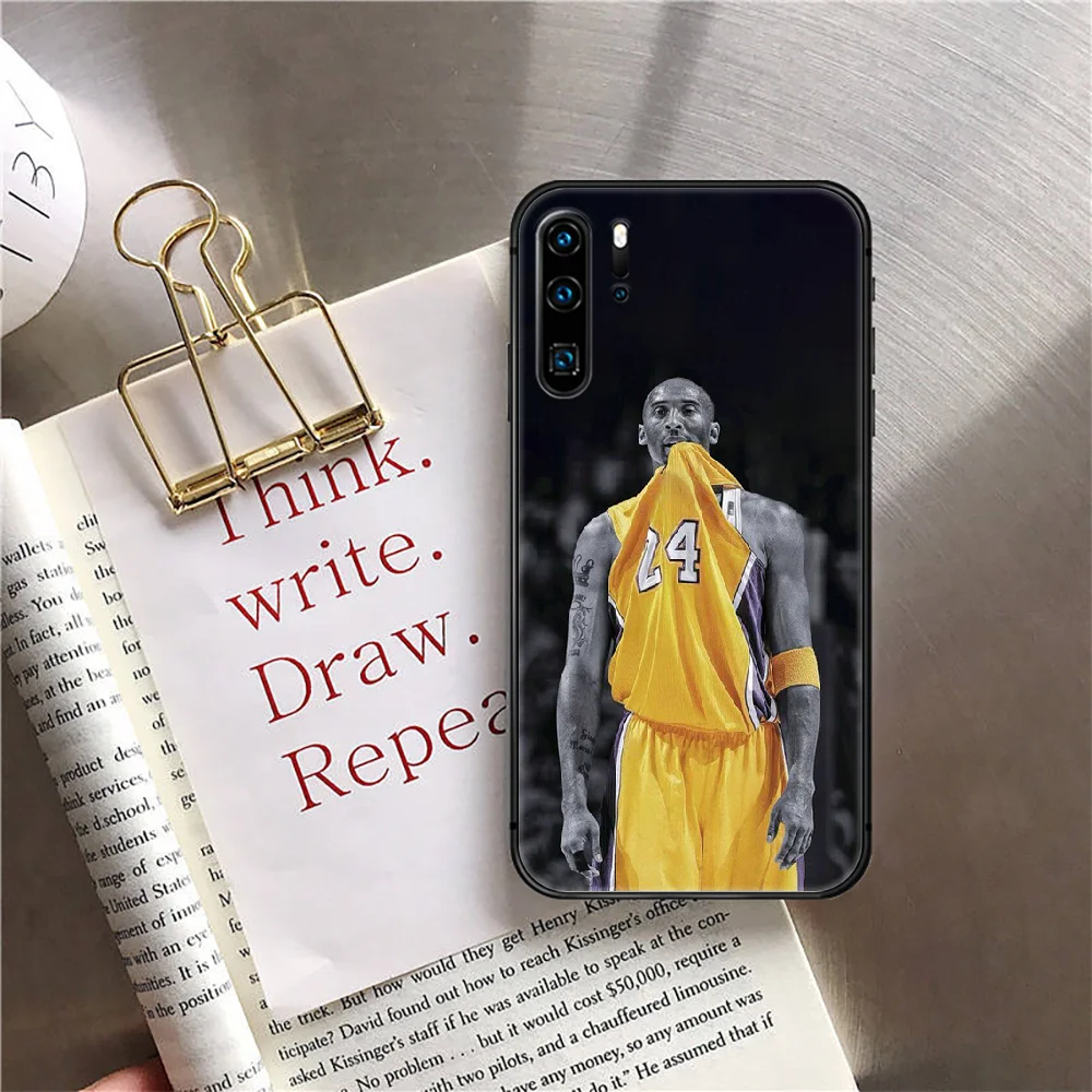 

Basketball Kobe 24 Bryant Phone Case Cover For Huawei Mate P 10 20 30 40 Lite Pro Smart Z 2019 Black Silicone Hoesjes Phone Case