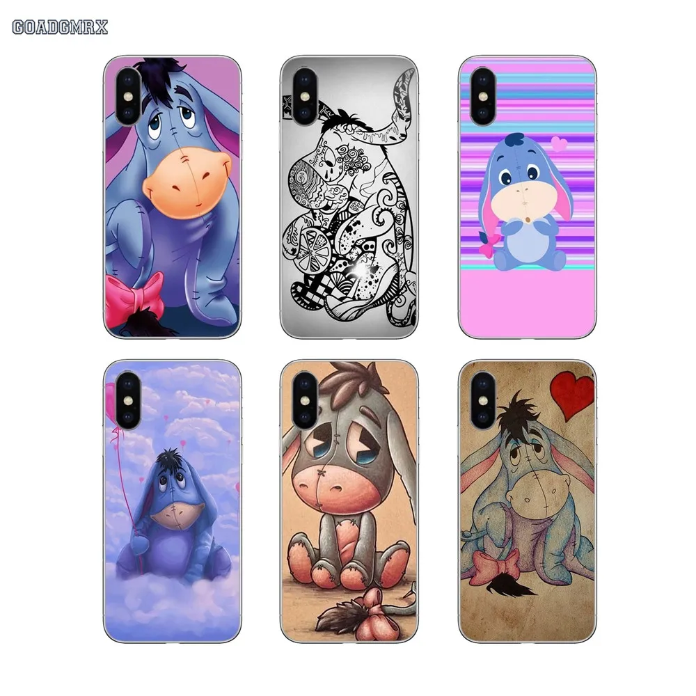 Прозрачный мягкий чехол для iPhone 11 X XR XS Pro MAX 4 4s 5 5S SE 5C 6 6S 7 8 Plus мультфильм ослик арт