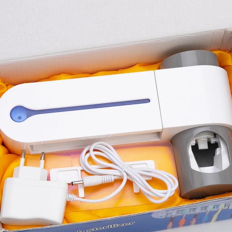 Antibacteria UV Light Ultraviolet Toothbrush Sterilizer Automatic Toothpaste Dispenser ToothBrush Holder bathroom accessories