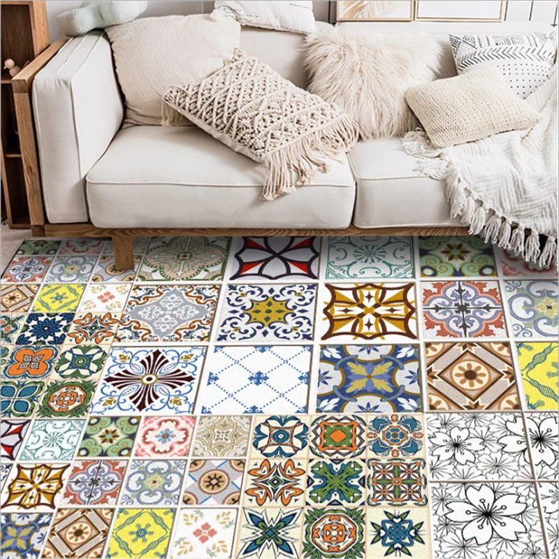 Европейский этнический ковер с геометрическим рисунком для гостиной спальни