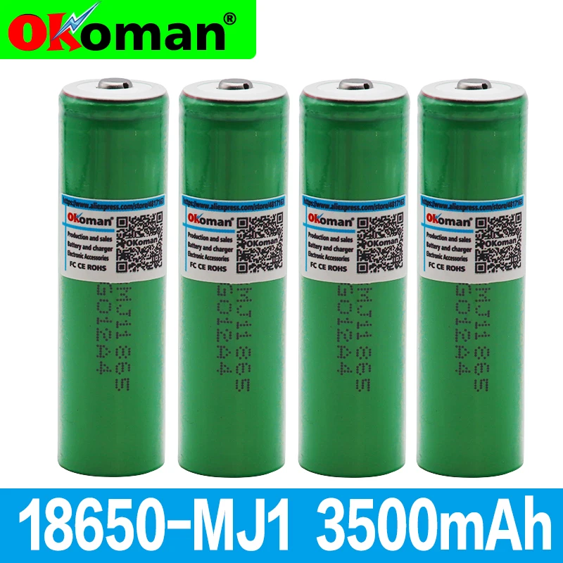 100% Новый оригинальный Mj1 3 7 в 3500 мАч 18650 литиевая аккумуляторная батарея для