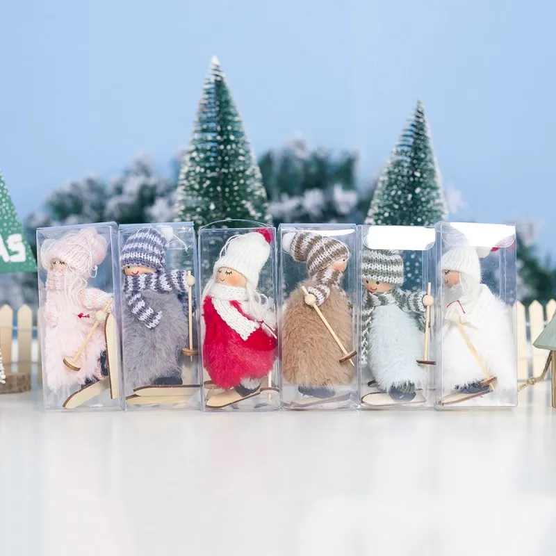 2019 Рождественские елки украшения принадлежности лыжные девушки куклы дома