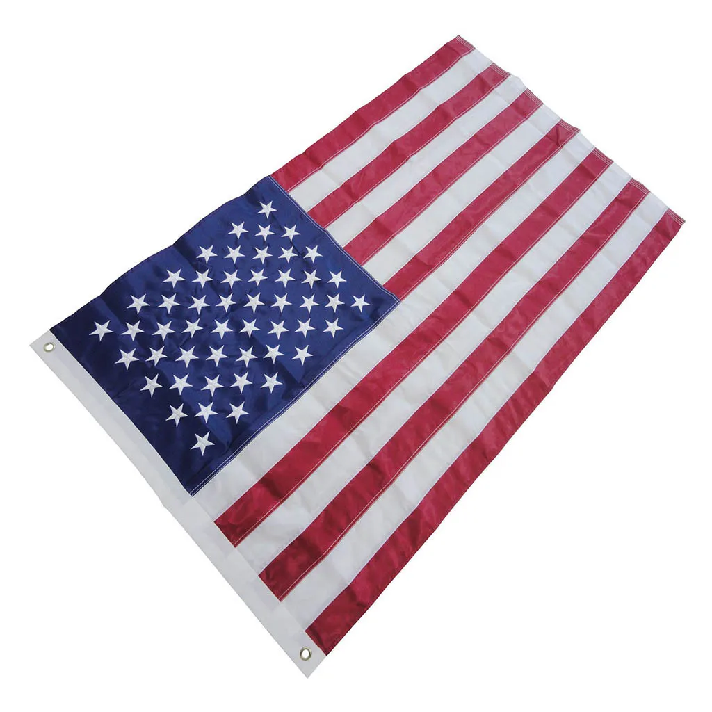 Нейлоновый американский флаг вышивка звезда шитье полосатый латунный 4x6 футов