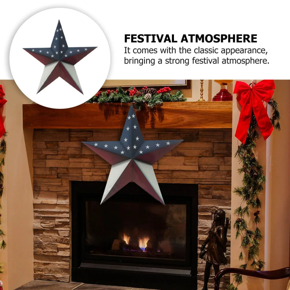 

1pc American Independence Day Home Decorative Star Ornament for Decor (Colorful)