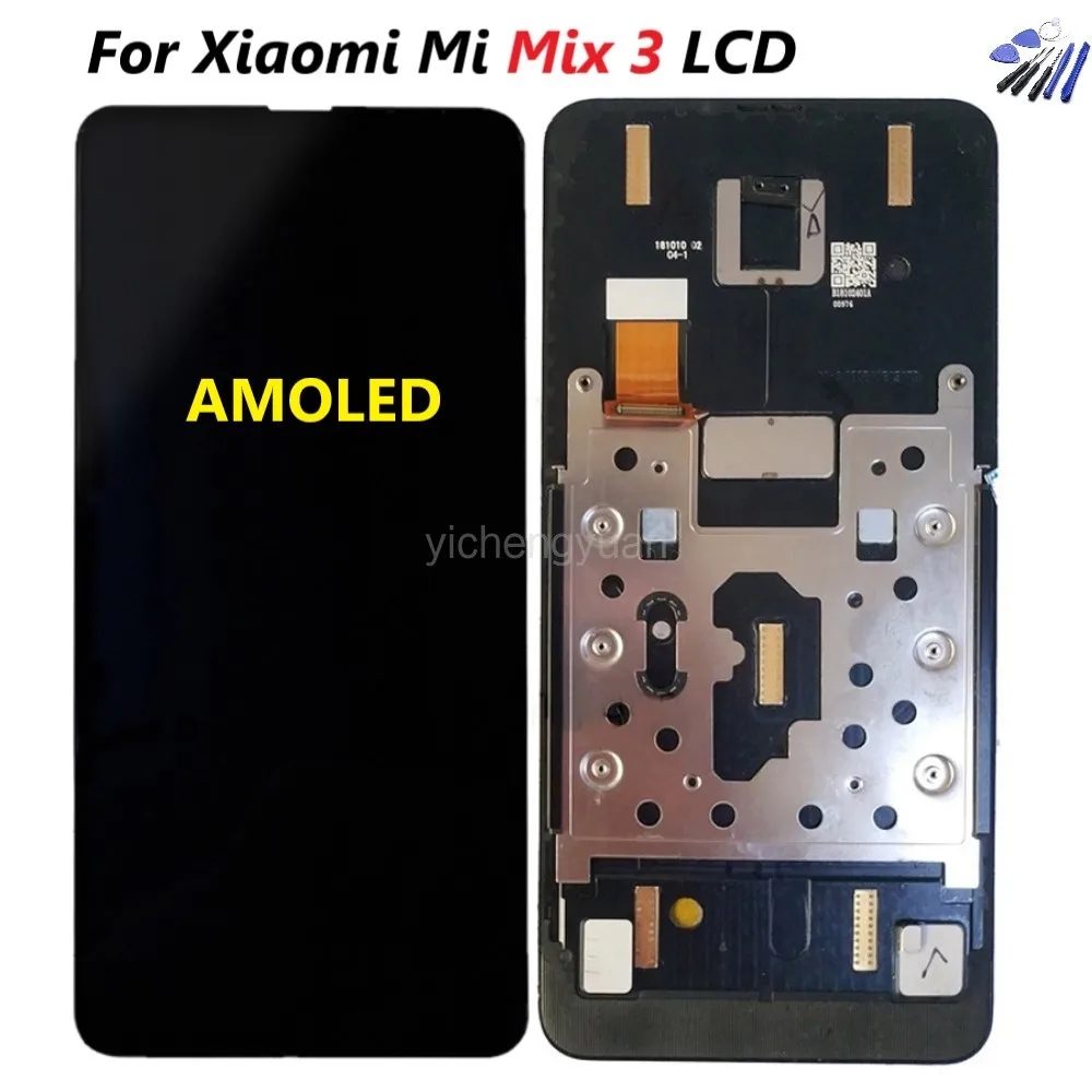 

AMOLED 6,39 ''оригинальный для Xiaomi Mi Mix 3 ЖК сенсорный экран панель дигитайзер Замена для Xiaomi MI Mix3 дисплей с рамкой