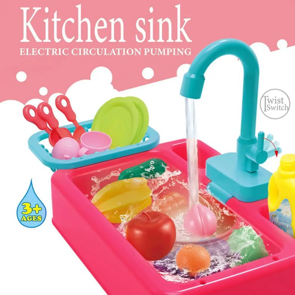

Children Education Toys For Kids Dishwasher Simulation Educational ABS Kids Kitchen Electric Dishwasher Toys for Children