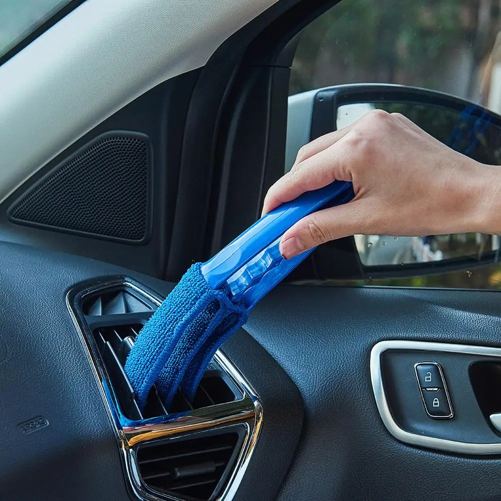 

1x Car Air Vent Outlet Blinds Dust Cleaner Brush Duster Microfiber Cloths Cleaning Tools