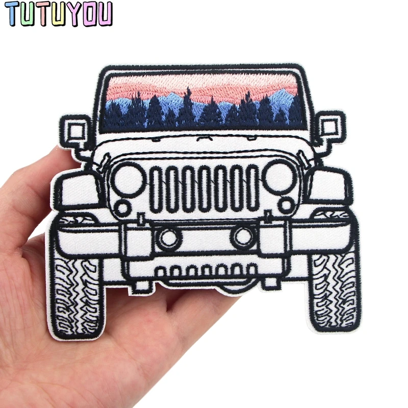 PC1987 Jeep Pacth наклейки железные на Пластыри для рюкзака сумки сшитые патчи футболки
