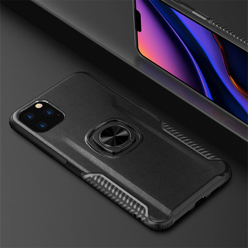 Роскошный противоударный чехол для телефона iPhone 6 7 8 Plus чехлы с магнитным кольцом