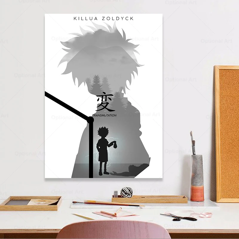 

Anime Hunter X Hunter Poster Killua Zoldyck Transmutation Wall Art Canvas Painting Home Wall Picture Decoration