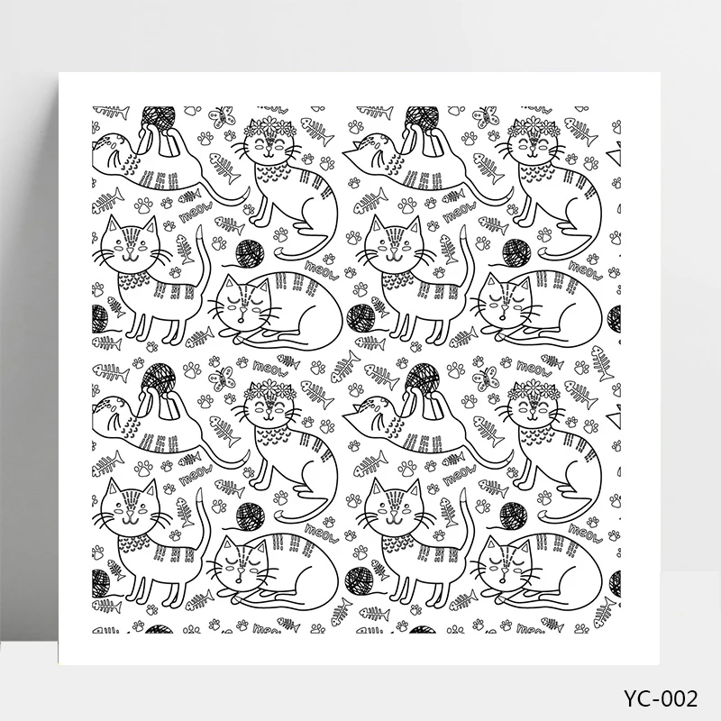 

AZSG Naughty Cat Clear Stamps For DIY Scrapbooking/Card Making/Album Decorative Silicone Stamp Crafts