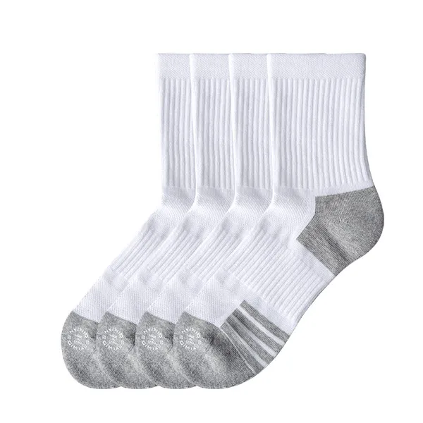 White gray 4 pairs Xiaomi Mijia 7 м антибактериальные чёсаный хлопок Мужские носки без пятки естественное качество здоровая кожа не легко деформируется 3A Антибактериальные | - Цвет: White gray 4 pairs
