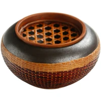 handmade bamboo ceramic washed tea bowl writing brush washer tea residue jar small size japanese tea cup tea utensils