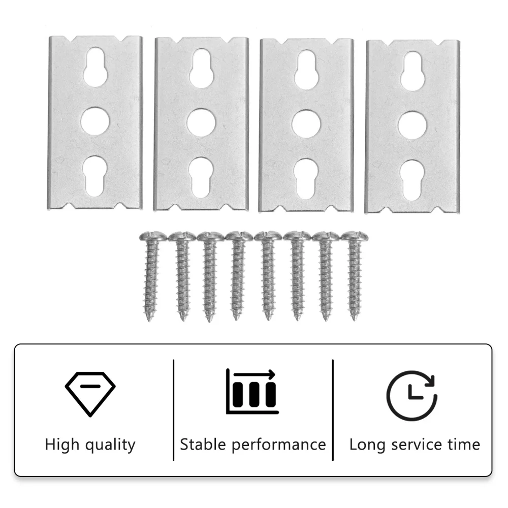 

2 sets Iron Hook Curtain Pole Holding Brackets Curtain Rod Thickening Brackets