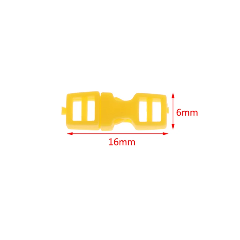 

10Pcs 6mm Side Release Buckle Curved Parachute Paracord Bracelet DIY Dog Collar Strap Webbing Outdoor Camp Plastic Mini Buckle