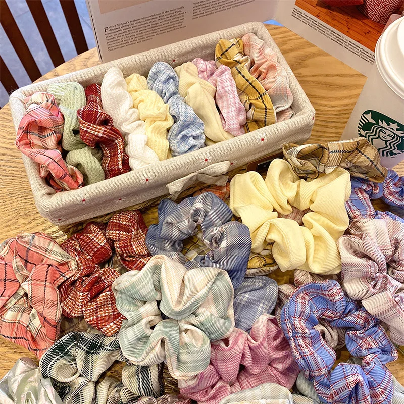 

Повязка для волос в виде свиных кишечников в Корейском стиле, Женская онлайн-авторитетная Корейская повязка для волос, новинка 2021, повязка д...