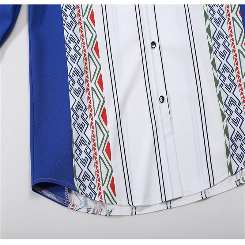 

Women Pattern Printed Big Size Blouse New Lapel Long Sleeve Loose Fit Shirt Fashion Tide Spring Autumn 2020