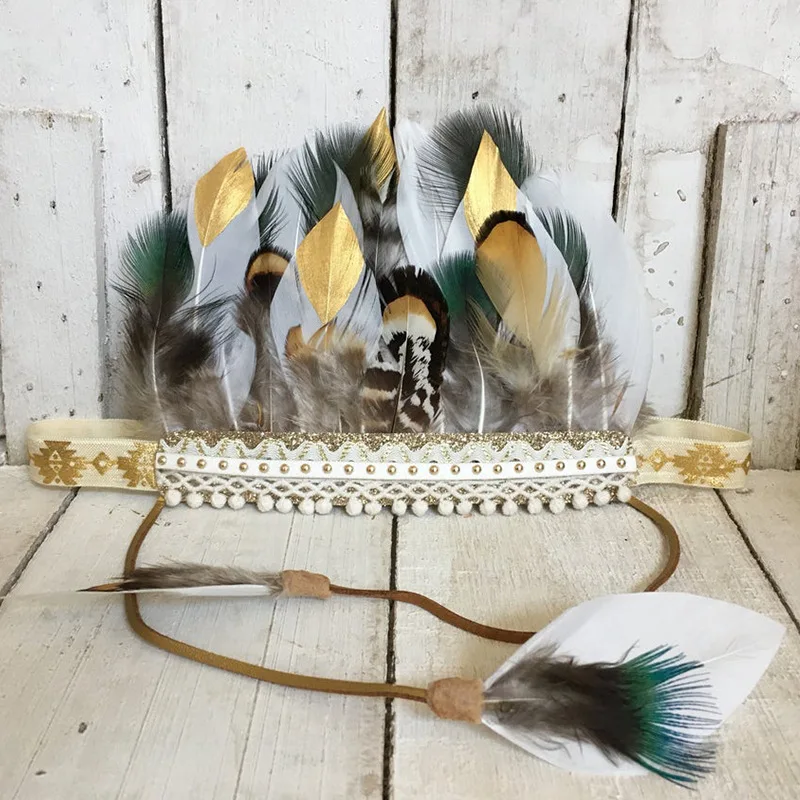 

Newborn Baby Photography Props Accessories Feather Headband Girl Boy Headwear Child Photography Studio Photo Props Hairbands