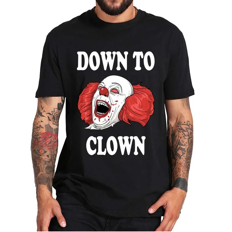 Футболка с изображением клоуна страшная футболка забавным дизайном для фанатов