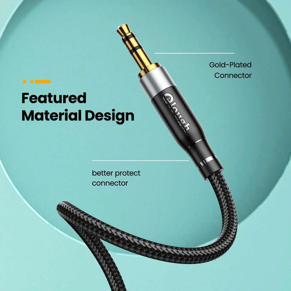 Elough 3.5mm Aux Cable Male to double Female Extension Headphone Splitter with Microphone Y AUX Adapter | Электроника