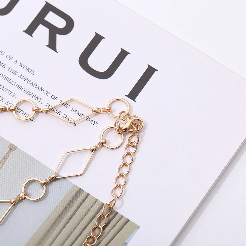 2019 стильное модное ожерелье геометрическое Очаровательное из меди ручной работы