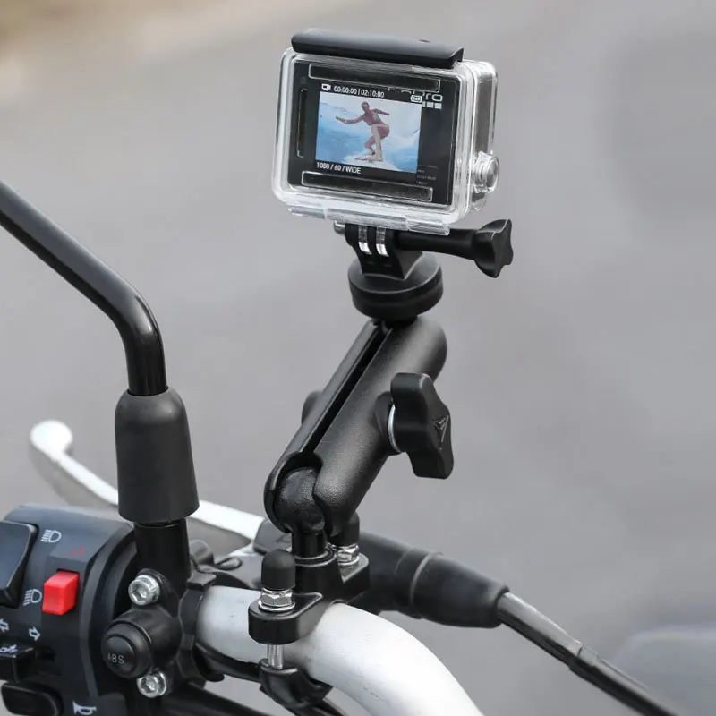 GoPro Mount Holder Motorcycle Accessories Handlebar Mirror Stand Bicycle Cycling Support For GoPro Hero 11 10 9 Sports Cameras images - 6