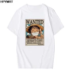 One Piece Luffy Симпатичные женские футболки с принтом аниме, модные корейские футболки с короткими рукавами для студентов Harajuku, большие размеры, футболка, топы, одежда
