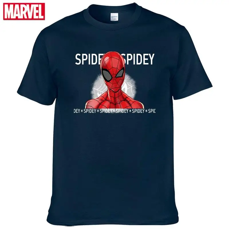 Marvel The Avengers Spider Man t shirt Short sleeve tee Men's T-shirts with short sleeves 2021 Summer graphic shirts Tops #58 | Мужская