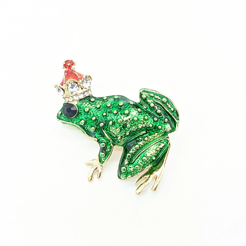 PD брошь в виде лягушки короне High end Для мужчин принц капель ремесло броши