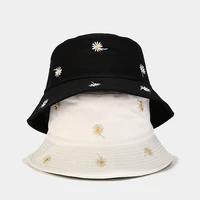 2020 men women summer daisy double sided bucket hat bob fashion fisherman hat girls outdoor travel sun visor fashion panama